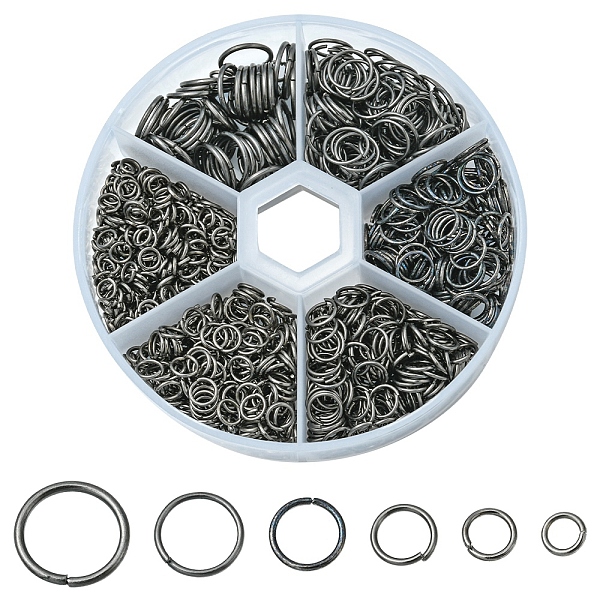PandaHall 1 Box Iron Jump Rings Set, Mixed Sizes, Open Jump Rings, Round Ring, Gunmetal, 18~21 Gauge, 4~10x0.7~1mm, Inner Diameter: 2.6~8mm...
PandaHall 1 Box Iron Jump Rings Set, Mixed Sizes, Open Jump Rings, Round Ring, Gunmetal, 18~21 Gauge, 4~10x0.7~1mm, Inner Diameter: 2.6~8mm...