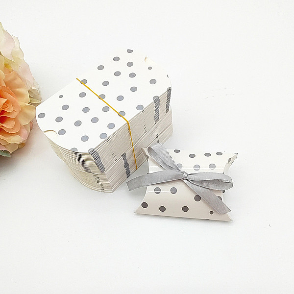 PandaHall Polka Dot Pattern Paper Pillow Candy Boxes, Gift Boxes, with Ribbon, for Wedding Favors Baby Shower Birthday Party Supplies..., Silver
PandaHall Polka Dot Pattern Paper Pillow Candy Boxes, Gift Boxes, with Ribbon, for Wedding Favors Baby Shower Birthday Party Supplies..., Silver