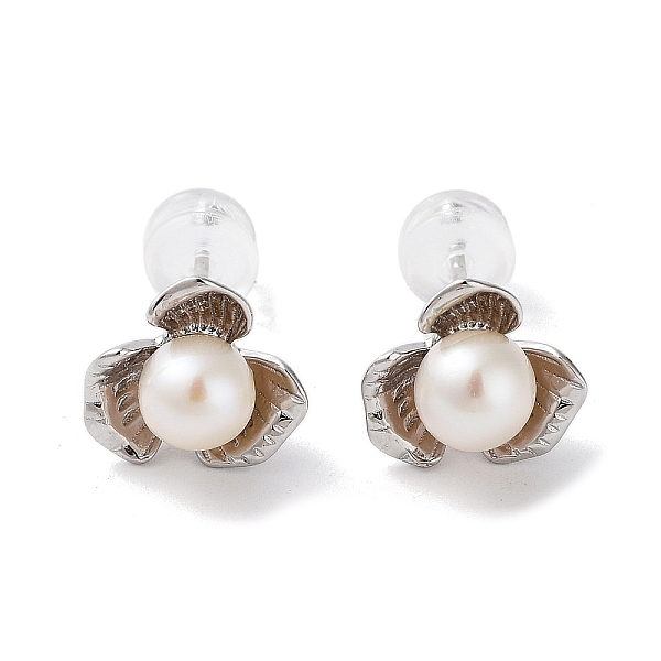 PandaHall Natural Pearl Stud Earrings for Women, with Sterling Silver Pins, Flower, 9.5x11mm Pearl Flower
PandaHall Natural Pearl Stud Earrings for Women, with Sterling Silver Pins, Flower, 9.5x11mm Pearl Flower