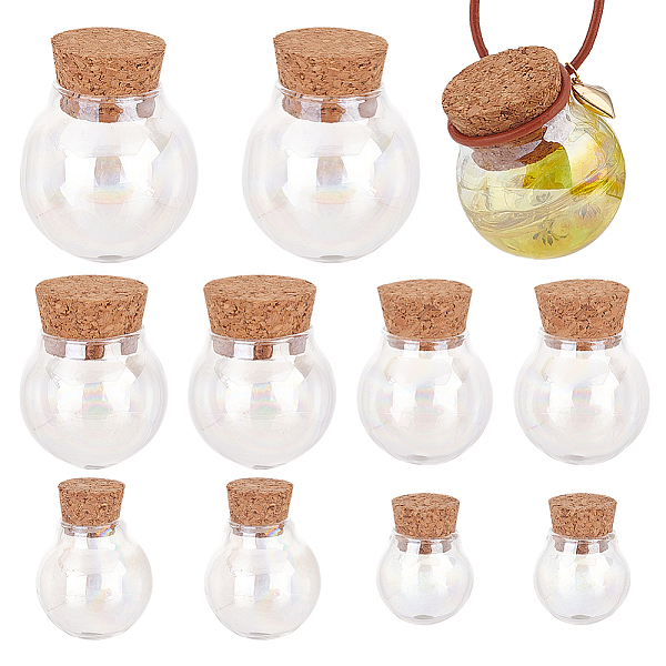 PandaHall 10Pcs 5 Style Iridescent Glass Dome Cover, Decorative Display Case, Cloche Bell Jar Terrarium with Cork Base, Round, Clear AB..., White
PandaHall 10Pcs 5 Style Iridescent Glass Dome Cover, Decorative Display Case, Cloche Bell Jar Terrarium with Cork Base, Round, Clear AB..., White