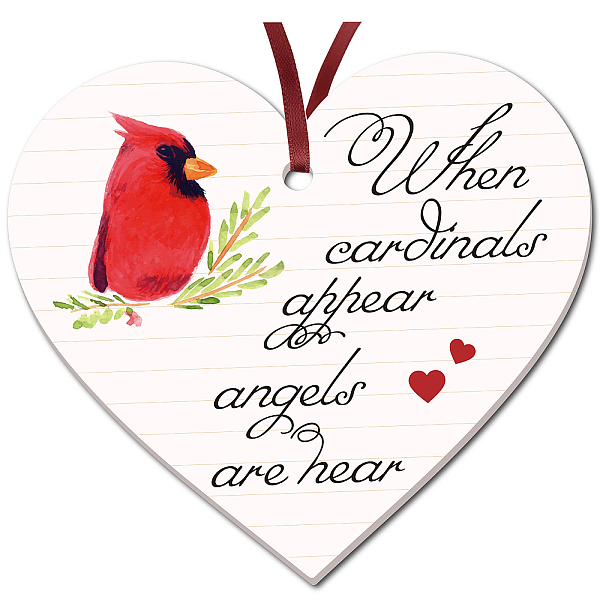 PandaHall CRASPIRE 1Pc Acrylic Memorial Heart Big Pendants Decorations, with 40CM Double Face Satin Ribbon, Christmas Theme, Bird Pattern..., White
PandaHall CRASPIRE 1Pc Acrylic Memorial Heart Big Pendants Decorations, with 40CM Double Face Satin Ribbon, Christmas Theme, Bird Pattern..., White