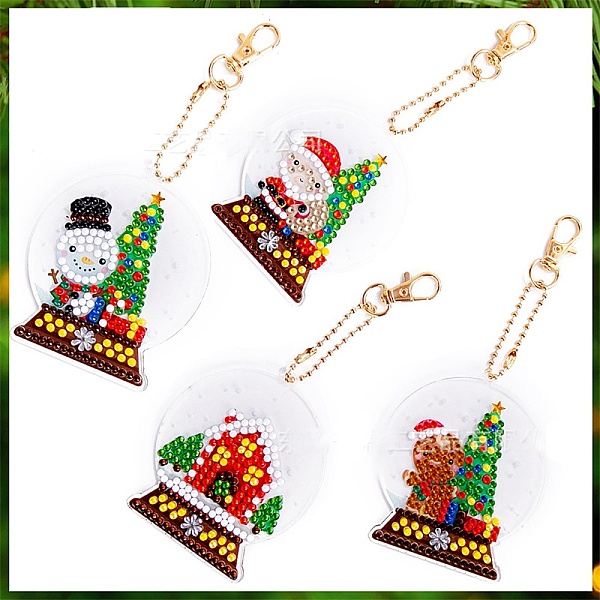 PandaHall Christmas Theme DIY Diamond Painting Keychain Kit, Including Acrylic Board, Keychain Clasp, Bead Chain, Resin Rhinestones Bag...
PandaHall Christmas Theme DIY Diamond Painting Keychain Kit, Including Acrylic Board, Keychain Clasp, Bead Chain, Resin Rhinestones Bag...