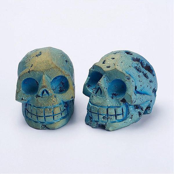 PandaHall Electroplate Natural Druzy Geode Quartz Beads, Gemstone Home Display Decorations, No Hole/Undrilled, Smile Skull, Green Plated...
PandaHall Electroplate Natural Druzy Geode Quartz Beads, Gemstone Home Display Decorations, No Hole/Undrilled, Smile Skull, Green Plated...