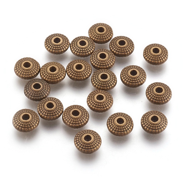 PandaHall Tibetan Spacer Beads, Antique Bronze, Lead Free & Nickel Free & Cadmium Free, 8mm in diameter, 4mm thick, hole: 1.5mm Alloy...
PandaHall Tibetan Spacer Beads, Antique Bronze, Lead Free & Nickel Free & Cadmium Free, 8mm in diameter, 4mm thick, hole: 1.5mm Alloy...