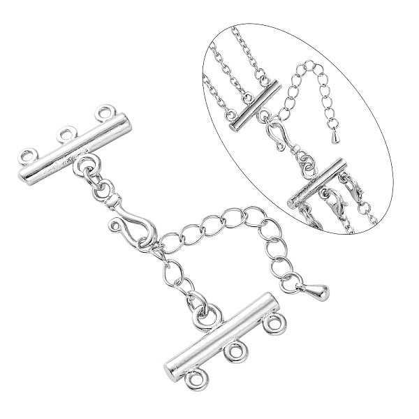 PandaHall Brass Chain Extender and Lobster Claw Clasps, Necklace Layering Clasps, Lead Free, Cadmium Free and Nickel Free, Platinum, 47mm, S...
PandaHall Brass Chain Extender and Lobster Claw Clasps, Necklace Layering Clasps, Lead Free, Cadmium Free and Nickel Free, Platinum, 47mm, S...