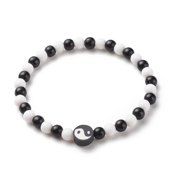 PandaHall Polymer Clay Yin Yang & Acrylic Round Beaded Stretch Bracelet for Women, Black and White, Inner Diameter: 2-1/8 inch(5.5cm)...
PandaHall Polymer Clay Yin Yang & Acrylic Round Beaded Stretch Bracelet for Women, Black and White, Inner Diameter: 2-1/8 inch(5.5cm)...