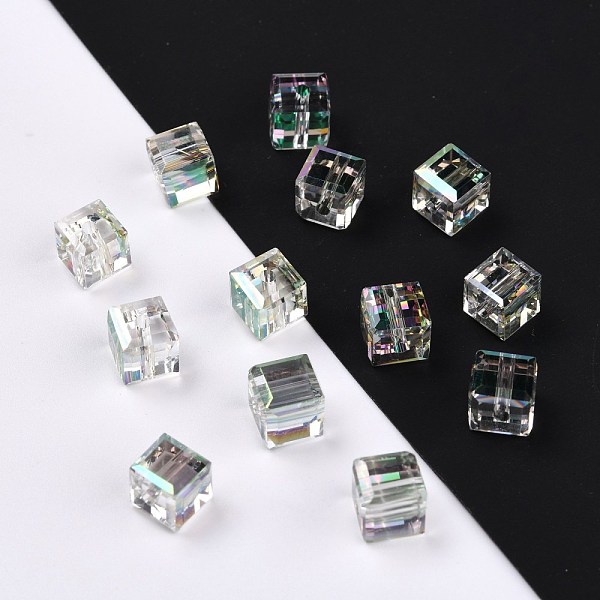 PandaHall Electroplate Transparent Glass Beads, Faceted Cube, Rainbow Plated, Clear, 8x8x8mm, Hole: 1.8mm Glass Square Clear
PandaHall Electroplate Transparent Glass Beads, Faceted Cube, Rainbow Plated, Clear, 8x8x8mm, Hole: 1.8mm Glass Square Clear