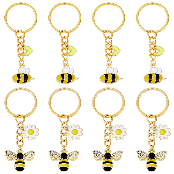 PandaHall DICOSMETIC 8Pcs 2 Styles Golden Bee Charms Keychain Rhinestone Honey Bee Keychains Cute Animal Keychain Bumble Bee Keychain Alloy...
PandaHall DICOSMETIC 8Pcs 2 Styles Golden Bee Charms Keychain Rhinestone Honey Bee Keychains Cute Animal Keychain Bumble Bee Keychain Alloy...
