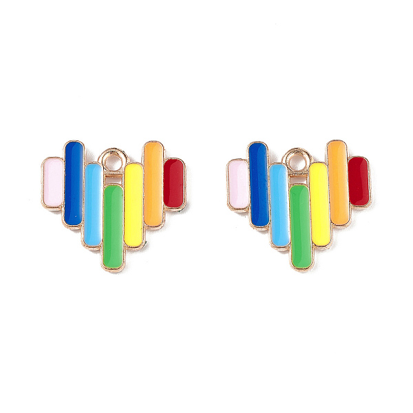 PandaHall Rainbow Color Pride Alloy Enamel Pendants, Heart Charms, Light Gold, Colorful, 16.5x17.5x1.5mm, Hole: 2mm Brass+Enamel Heart
PandaHall Rainbow Color Pride Alloy Enamel Pendants, Heart Charms, Light Gold, Colorful, 16.5x17.5x1.5mm, Hole: 2mm Brass+Enamel Heart