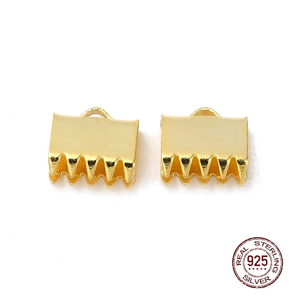 PandaHall 925 Sterling Silver Ribbon Ends, Golden, 6x6mm, Hole: 0.5mm Sterling Silver
PandaHall 925 Sterling Silver Ribbon Ends, Golden, 6x6mm, Hole: 0.5mm Sterling Silver