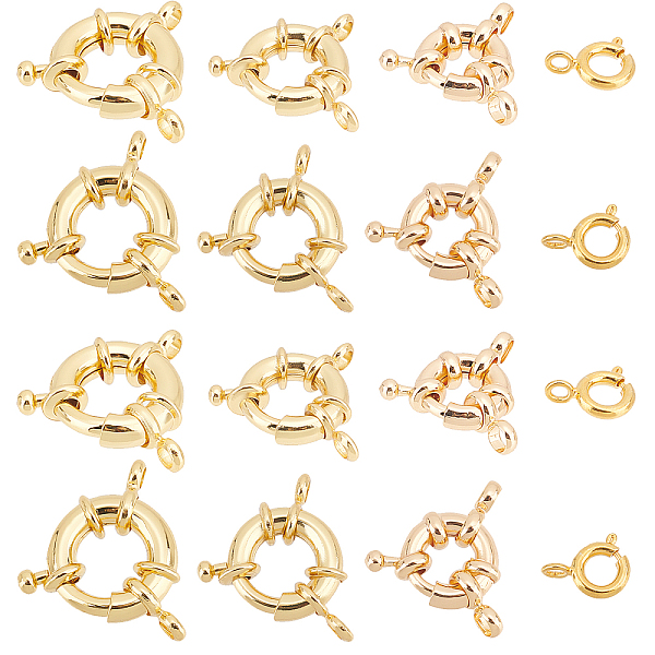 PandaHall PH 16pcs Spring Ring Clasps 4 Size 18K Gold Plated Closed Ring Clasps Long-Lasting Clasps Jewelry Link Connectors for DIY Craft...
PandaHall PH 16pcs Spring Ring Clasps 4 Size 18K Gold Plated Closed Ring Clasps Long-Lasting Clasps Jewelry Link Connectors for DIY Craft...