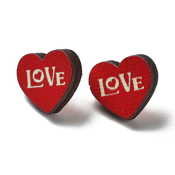 PandaHall Valentine's Day Theme Printing Wood Stud Earrings for Women, with 316 Stainless Steel Pins, Word, 15x16.5mm Wood Word
PandaHall Valentine's Day Theme Printing Wood Stud Earrings for Women, with 316 Stainless Steel Pins, Word, 15x16.5mm Wood Word