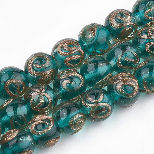 PandaHall Handmade Gold Sand Lampwork Beads, Round, Dark Cyan, 10~11x9~9.5mm, Hole: 1.5~2mm Lampwork Round Cyan
PandaHall Handmade Gold Sand Lampwork Beads, Round, Dark Cyan, 10~11x9~9.5mm, Hole: 1.5~2mm Lampwork Round Cyan
