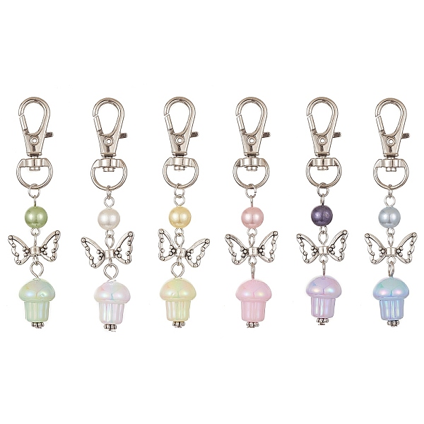 PandaHall UV Plating Rainbow Iridescent Opaque Acrylic Mushroom Pendant Decoration, Butterfly Alloy Beads with Swivel Lobster Claw Clasps..., Multicolor
PandaHall UV Plating Rainbow Iridescent Opaque Acrylic Mushroom Pendant Decoration, Butterfly Alloy Beads with Swivel Lobster Claw Clasps..., Multicolor