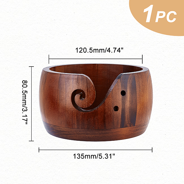 PandaHall AHANDMAKER Wooden Yarn Bowl, Handmade Wooden Yarn Storage Bowl with Holes for Yarn Balls & Skeins Knitting Bowl Holder Knitting...
PandaHall AHANDMAKER Wooden Yarn Bowl, Handmade Wooden Yarn Storage Bowl with Holes for Yarn Balls & Skeins Knitting Bowl Holder Knitting...