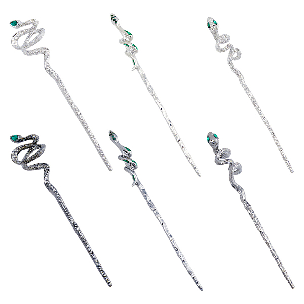 PandaHall SUPERFINDINGS 6Pcs 6 Styles Snake Hair Sticks Textured Alloy Rhinestones Chopsticks Hairpin Metal Retro Hair Fork Silver Vintage..., Clear
PandaHall SUPERFINDINGS 6Pcs 6 Styles Snake Hair Sticks Textured Alloy Rhinestones Chopsticks Hairpin Metal Retro Hair Fork Silver Vintage..., Clear