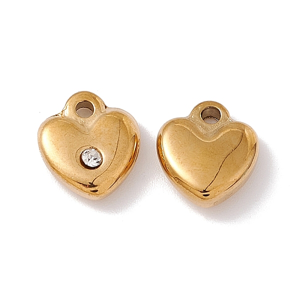 PandaHall 304 Stainless Steel Pendants, with Crystal Rhinestone, Heart, Golden, 11.5x10x4mm, Hole: 1.6mm Stainless Steel+Rhinestone Heart..., Clear
PandaHall 304 Stainless Steel Pendants, with Crystal Rhinestone, Heart, Golden, 11.5x10x4mm, Hole: 1.6mm Stainless Steel+Rhinestone Heart..., Clear