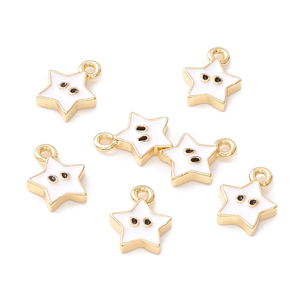 PandaHall Rack Plating Eco-friendly Brass Enamel Charms, Long-Lasting Plated, Real 18K Gold Plated, Cadmium Free & Nickel Free & Lead Free..., White
PandaHall Rack Plating Eco-friendly Brass Enamel Charms, Long-Lasting Plated, Real 18K Gold Plated, Cadmium Free & Nickel Free & Lead Free..., White