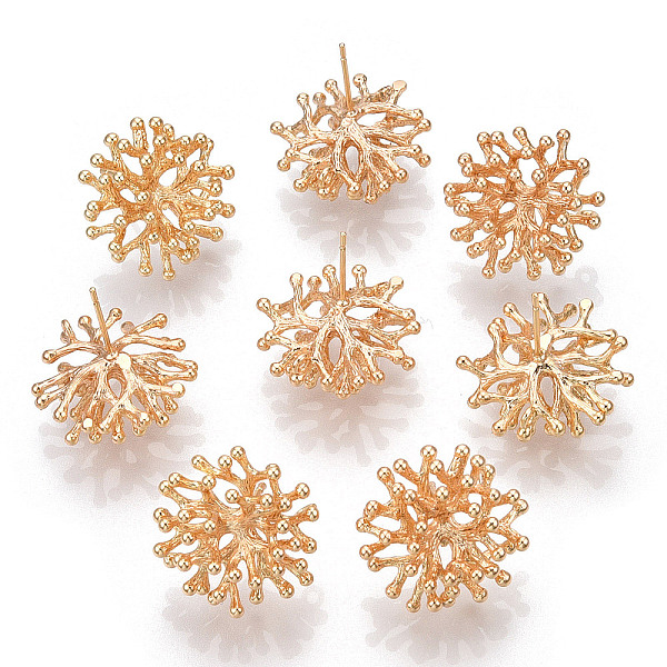 PandaHall Brass Stud Earring Findings, with Loop, Nickel Free, Real 18K Gold Plated, Coral, 20~21x20~21mm, Hole: 1.2mm, Pin: 0.8mm Brass...
PandaHall Brass Stud Earring Findings, with Loop, Nickel Free, Real 18K Gold Plated, Coral, 20~21x20~21mm, Hole: 1.2mm, Pin: 0.8mm Brass...