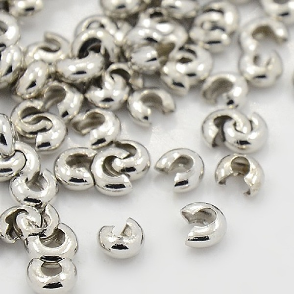PandaHall Iron Crimp Beads Covers, Cadmium Free & Lead Free, Platinum Color, Size: About 3mm In Diameter, Hole: 1.2~1.5mm Iron
PandaHall Iron Crimp Beads Covers, Cadmium Free & Lead Free, Platinum Color, Size: About 3mm In Diameter, Hole: 1.2~1.5mm Iron