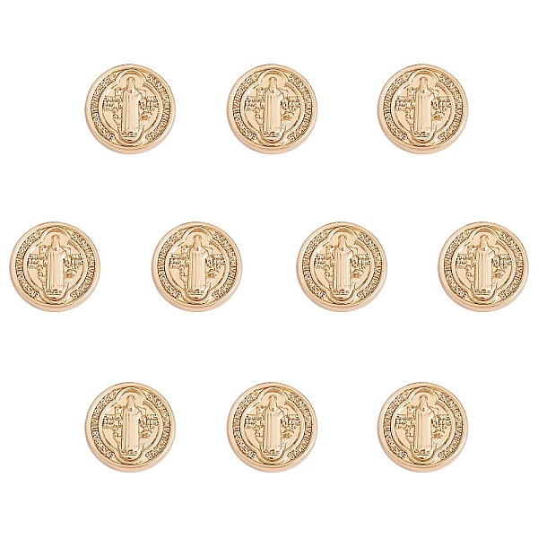 PandaHall 10Pcs Brass Beads, Long-Lasting Plated, Flat Round with Cssml Ndsmd Cross God Father Religious Christianity, Real 18K Gold Plated...
PandaHall 10Pcs Brass Beads, Long-Lasting Plated, Flat Round with Cssml Ndsmd Cross God Father Religious Christianity, Real 18K Gold Plated...