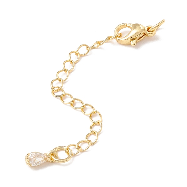 PandaHall Brass Micro Pave Cubic Zirconia Chain Extender, with Stainless Steel Lobster Claw Clasps and Teardrop Charm, Long-Lasting Plated..., Clear
PandaHall Brass Micro Pave Cubic Zirconia Chain Extender, with Stainless Steel Lobster Claw Clasps and Teardrop Charm, Long-Lasting Plated..., Clear