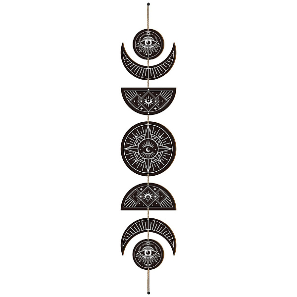 PandaHall Moon Phase Wood Hanging Wall Decorations, with Cotton Thread Tassels, for Home Wall Decorations, Eye, 790mm Wood Eye Black
PandaHall Moon Phase Wood Hanging Wall Decorations, with Cotton Thread Tassels, for Home Wall Decorations, Eye, 790mm Wood Eye Black