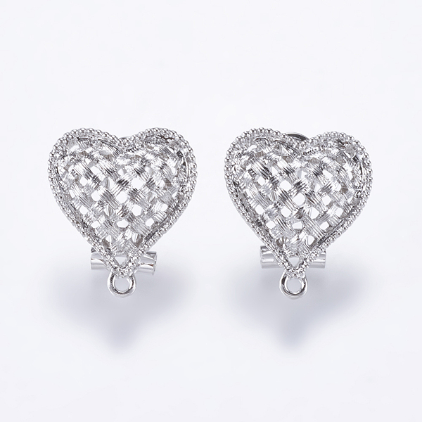 PandaHall Alloy Stud Earring Findings, with Loop, Hollow Heart, Platinum, 22x19.5mm, Hole: 1mm, Pin: 0.7mm Alloy Heart
PandaHall Alloy Stud Earring Findings, with Loop, Hollow Heart, Platinum, 22x19.5mm, Hole: 1mm, Pin: 0.7mm Alloy Heart