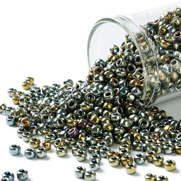 PandaHall TOHO Round Seed Beads, Japanese Seed Beads, (721) Galvanized Blue Gold, 8/0, 3mm, Hole: 1mm, about 10000pcs/pound Glass Blue
PandaHall TOHO Round Seed Beads, Japanese Seed Beads, (721) Galvanized Blue Gold, 8/0, 3mm, Hole: 1mm, about 10000pcs/pound Glass Blue