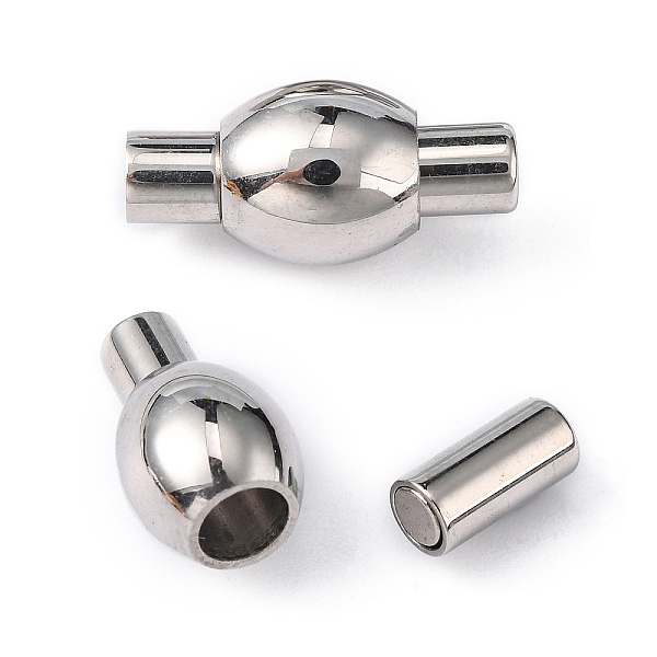 PandaHall Smooth 304 Stainless Steel Magnetic Clasps with Glue-in Ends, Oval, Stainless Steel Color, 16x8mm, Hole: 3mm 304 Stainless Steel...
PandaHall Smooth 304 Stainless Steel Magnetic Clasps with Glue-in Ends, Oval, Stainless Steel Color, 16x8mm, Hole: 3mm 304 Stainless Steel...