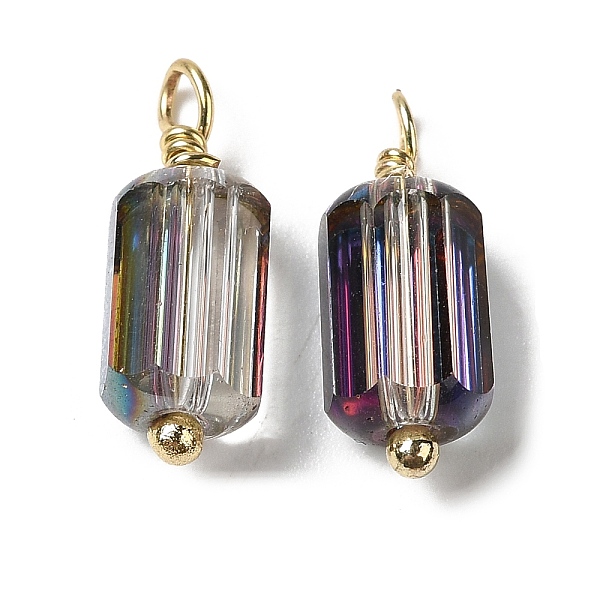 PandaHall Half Plated Glass Charms, with Real 18K Gold Plated Brass Loop, Faceted Column Charm, Dark Slate Blue, 14.5x5mm, Hole: 1.6mm...
PandaHall Half Plated Glass Charms, with Real 18K Gold Plated Brass Loop, Faceted Column Charm, Dark Slate Blue, 14.5x5mm, Hole: 1.6mm...