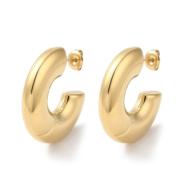 PandaHall Donut 304 Stainless Steel Stud Earrings, Half Hoop Earrings, Real 18K Gold Plated, 31x6mm 304 Stainless Steel Donut
PandaHall Donut 304 Stainless Steel Stud Earrings, Half Hoop Earrings, Real 18K Gold Plated, 31x6mm 304 Stainless Steel Donut