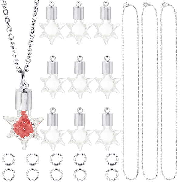 PandaHall SUNNYCLUE 1 Box DIY 10 Sets Vial Necklace Hourglass Vial Pendant Starfish Empty Glass Bottle Wishing Jars Wish Bottles Charms...
PandaHall SUNNYCLUE 1 Box DIY 10 Sets Vial Necklace Hourglass Vial Pendant Starfish Empty Glass Bottle Wishing Jars Wish Bottles Charms...