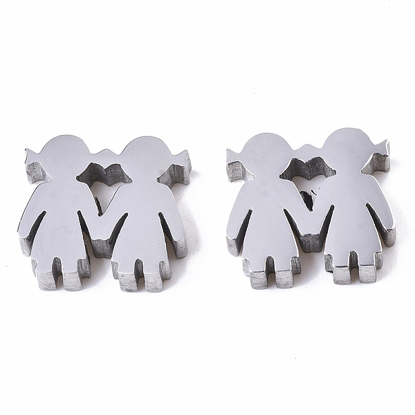 PandaHall 304 Stainless Steel Beads, Sister, Stainless Steel Color, 11.5x12.5x3mm, Hole: 2mm 304 Stainless Steel Human
PandaHall 304 Stainless Steel Beads, Sister, Stainless Steel Color, 11.5x12.5x3mm, Hole: 2mm 304 Stainless Steel Human