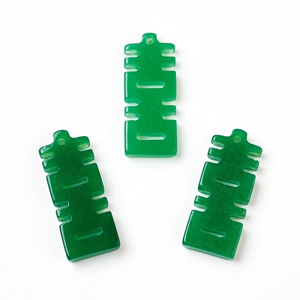 PandaHall Natural White Jade Chinese Symbol Pendants, Dyed, Chinese Character, Green, 24x10x3~3.5mm, Hole: 1mm White Jade Others Green
PandaHall Natural White Jade Chinese Symbol Pendants, Dyed, Chinese Character, Green, 24x10x3~3.5mm, Hole: 1mm White Jade Others Green