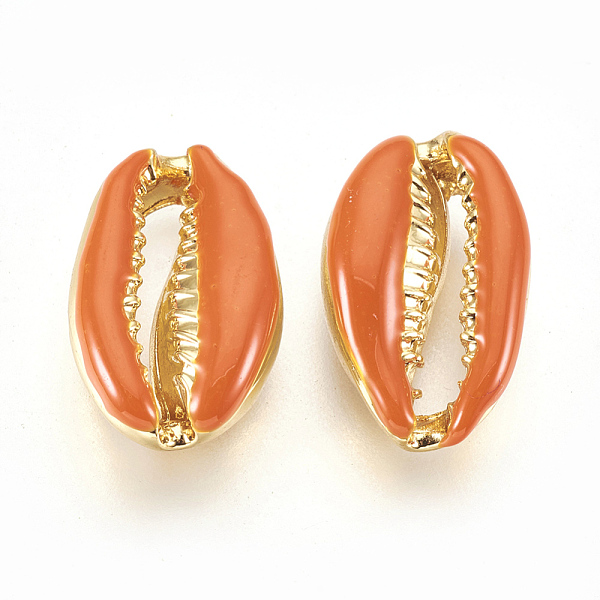 PandaHall Alloy Beads, with Enamel, Shell, Real 18K Gold Plated, Dark Orange, 19~20x12~12.5x6mm Alloy+Enamel Shell Shape Orange
PandaHall Alloy Beads, with Enamel, Shell, Real 18K Gold Plated, Dark Orange, 19~20x12~12.5x6mm Alloy+Enamel Shell Shape Orange