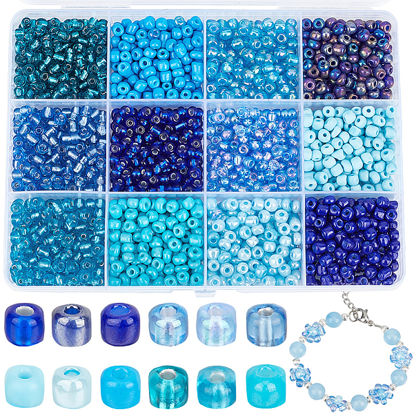 PandaHall SUNNYCLUE 156G 12 Style Glass Seed Beads, Mixed Style, Round, Deep Sky Blue, 4~5x3~4mm, Hole: 1~2mm, 13g/style Glass
PandaHall SUNNYCLUE 156G 12 Style Glass Seed Beads, Mixed Style, Round, Deep Sky Blue, 4~5x3~4mm, Hole: 1~2mm, 13g/style Glass