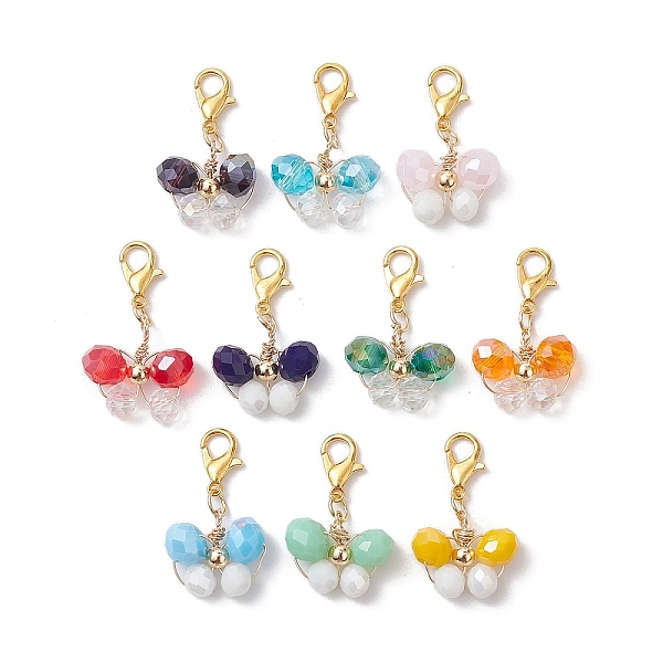 PandaHall Alloy Glass Pendant Decorations, Butterfly, Mixed Color, 28~29mm Glass Butterfly Multicolor
PandaHall Alloy Glass Pendant Decorations, Butterfly, Mixed Color, 28~29mm Glass Butterfly Multicolor