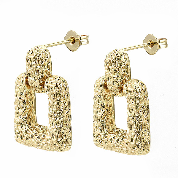 PandaHall Brass Dangle Stud Earrings, with Earring Backs, Nickel Free, Hammered, Trapezoid, Real 16K Gold Plated, 22x14.5mm, Pin: 0.7mm...
PandaHall Brass Dangle Stud Earrings, with Earring Backs, Nickel Free, Hammered, Trapezoid, Real 16K Gold Plated, 22x14.5mm, Pin: 0.7mm...