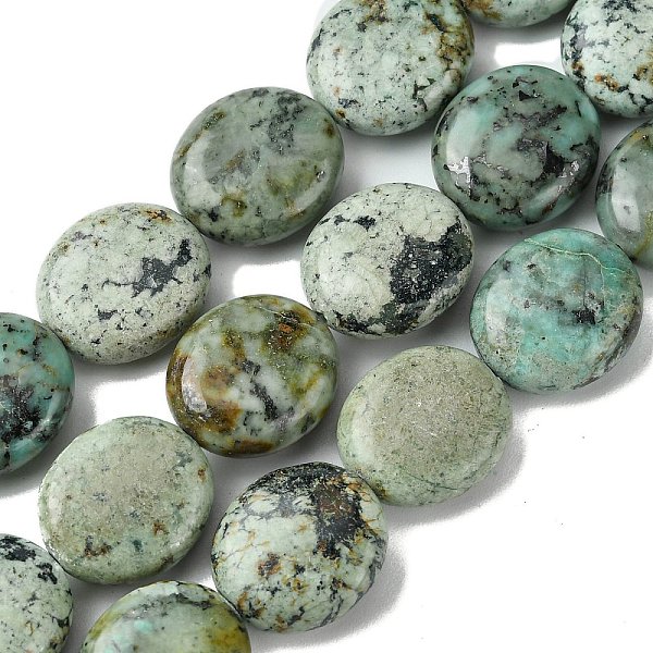 PandaHall Natural Natural African Turquoise(Jasper) Beads Strands, Flat Oval, 15~16x13.5~14x6~7mm, Hole: 1mm, about 26pcs/strand, 15.79''...
PandaHall Natural Natural African Turquoise(Jasper) Beads Strands, Flat Oval, 15~16x13.5~14x6~7mm, Hole: 1mm, about 26pcs/strand, 15.79''...