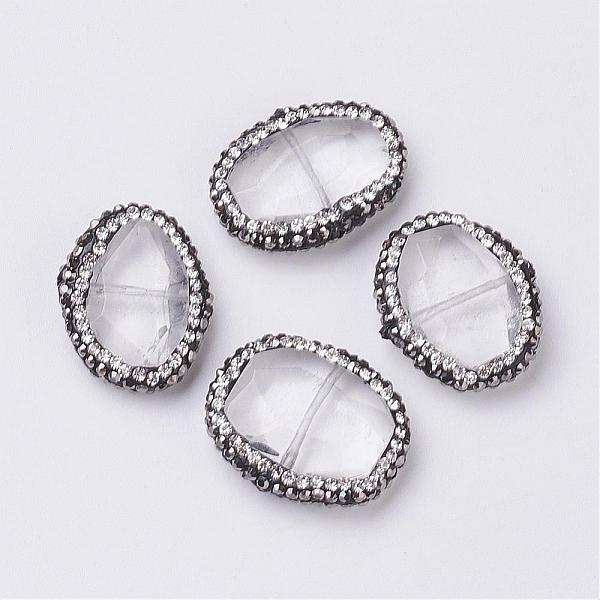 PandaHall Natural Quartz Crystal Beads, with Polymer Clay Rhinestones, Flat Oval, 24~26x19~20.5x7~8mm, Hole: 1mm Quartz Crystal Oval
PandaHall Natural Quartz Crystal Beads, with Polymer Clay Rhinestones, Flat Oval, 24~26x19~20.5x7~8mm, Hole: 1mm Quartz Crystal Oval