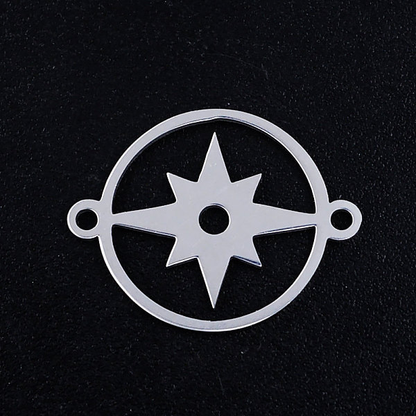 PandaHall 201 Stainless Steel Links connectors, Compass Shape, Stainless Steel Color, 19.5x15x1mm, Hole: 1.4mm 201 Stainless Steel Flat...
PandaHall 201 Stainless Steel Links connectors, Compass Shape, Stainless Steel Color, 19.5x15x1mm, Hole: 1.4mm 201 Stainless Steel Flat...