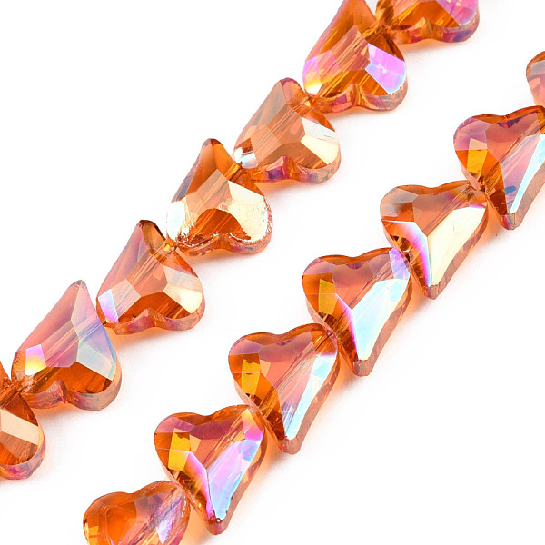 PandaHall Electroplate Transparent Glass Beads Strands, Faceted, Heart, Coral, 12x10x5mm, Hole: 1mm, about 60Pcs/strand, 24.41 inch(62cm)..., Red
PandaHall Electroplate Transparent Glass Beads Strands, Faceted, Heart, Coral, 12x10x5mm, Hole: 1mm, about 60Pcs/strand, 24.41 inch(62cm)..., Red