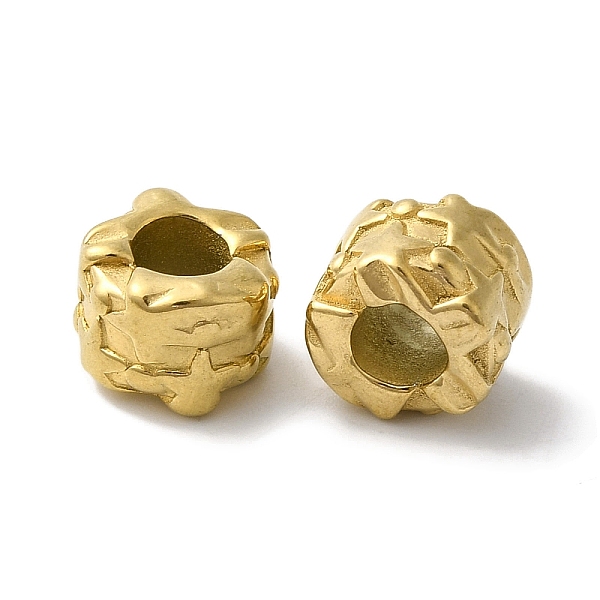 PandaHall 304 Stainless Steel European Beads, Large Hole Beads, Column with Star, Golden, 8x6x6mm, Hole: 4mm 304 Stainless Steel Column
PandaHall 304 Stainless Steel European Beads, Large Hole Beads, Column with Star, Golden, 8x6x6mm, Hole: 4mm 304 Stainless Steel Column