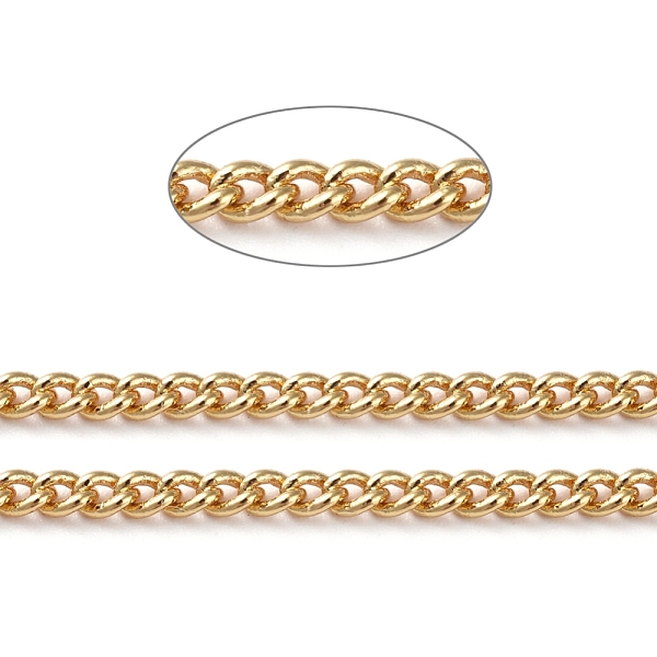 PandaHall Brass Curb Chains, Twisted Chains, Soldered, Long-Lasting Plated, with Spool, Real 18K Gold Plated, 3x2x0.5mm, about 16.4 Feet...
PandaHall Brass Curb Chains, Twisted Chains, Soldered, Long-Lasting Plated, with Spool, Real 18K Gold Plated, 3x2x0.5mm, about 16.4 Feet...