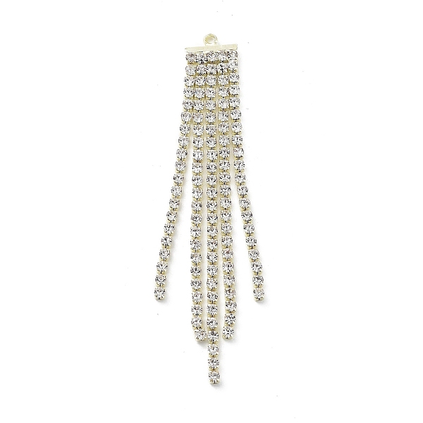 PandaHall Alloy with Rhinestone Cup Chains Tassel Pendants, Golden, 68x10.5mm, Hole: 1.6mm Alloy
PandaHall Alloy with Rhinestone Cup Chains Tassel Pendants, Golden, 68x10.5mm, Hole: 1.6mm Alloy