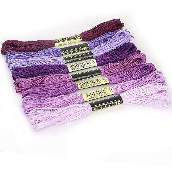 PandaHall 8 Skeins 8 Colors Gradient Color 6-Ply Cotton Embroidery Floss, Cross-stitch Threads, for DIY Sewing, Purple, 1.2mm, about 8.20...
PandaHall 8 Skeins 8 Colors Gradient Color 6-Ply Cotton Embroidery Floss, Cross-stitch Threads, for DIY Sewing, Purple, 1.2mm, about 8.20...