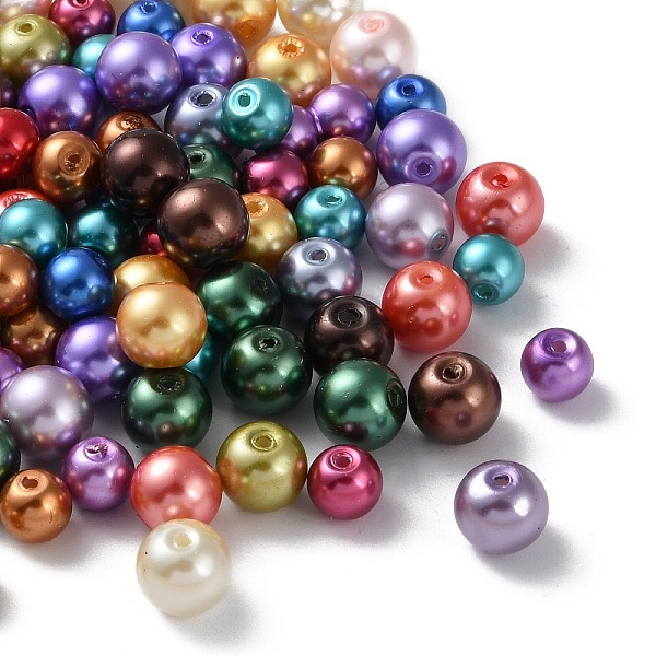 PandaHall Glass Pearl Round Beads, Mixed Style, Mixed Color, 8~10mm, Hole: 1mm Glass Round Multicolor
PandaHall Glass Pearl Round Beads, Mixed Style, Mixed Color, 8~10mm, Hole: 1mm Glass Round Multicolor