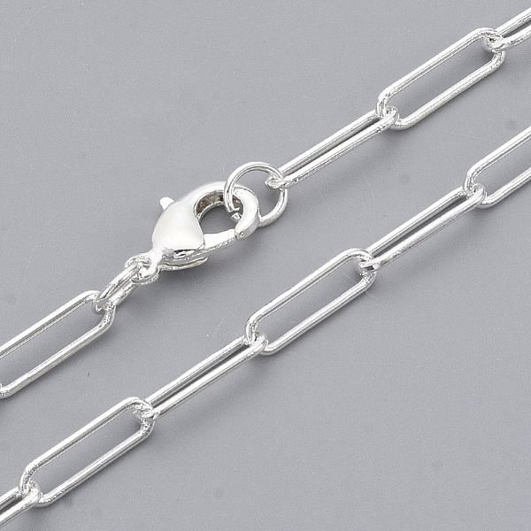 PandaHall Brass Round Oval Paperclip Chain Necklace Making, with Lobster Claw Clasps, Silver, 18.3 inch(46.5cm), Link: 12x3.5x0.8mm Brass
PandaHall Brass Round Oval Paperclip Chain Necklace Making, with Lobster Claw Clasps, Silver, 18.3 inch(46.5cm), Link: 12x3.5x0.8mm Brass
