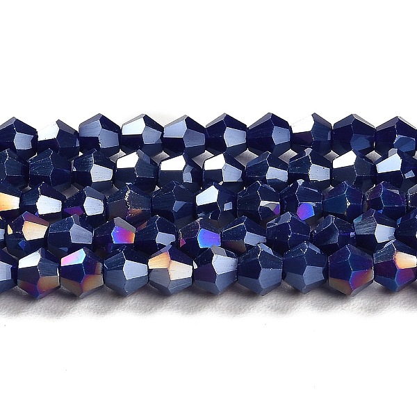 PandaHall Opaque Solid Color Electroplate Glass Beads Strands, AB Color Plated, Faceted, Bicone, Dark Blue, 4x4mm, Hole: 0.8mm, about...
PandaHall Opaque Solid Color Electroplate Glass Beads Strands, AB Color Plated, Faceted, Bicone, Dark Blue, 4x4mm, Hole: 0.8mm, about...